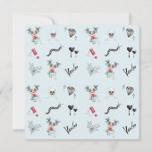 Creepy Voodoo Doll Witchy Birthday Invitation Kaart (Achterkant)