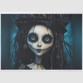 Creepy Voodoo Halloween Scarecrow Decoupage Papier