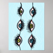 Creepy Weird Eye Garlands Cool Surreal Art Poster (Voorkant)
