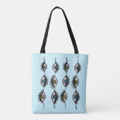 Creepy Weird Eye Garlands Cool Surreal Art Tote Bag (Achterkant)