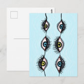 Creepy Weird Eye Garlands Surreal Art Briefkaart (Voorkant / Achterkant)
