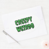 Creepy Weirdo Ovale Sticker (Envelop)