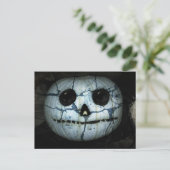 Creepy White Pumpkin Jack-o-Lantern Briefkaart (Staand voorkant)