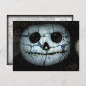Creepy White Pumpkin Jack-o-Lantern Briefkaart (Voorkant / Achterkant)