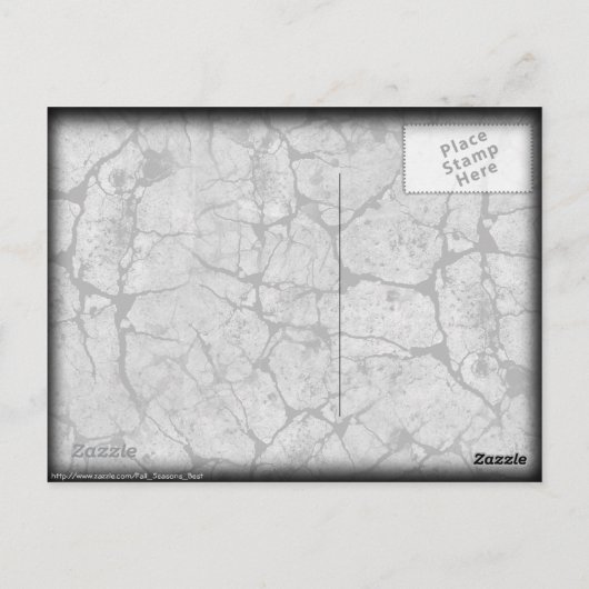 Creepy White Pumpkin Jack-o-Lantern Briefkaart (Achterkant)