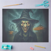 Creepy Witch bij Carnaval - Halloween Horror Tissuepapier (Craft)
