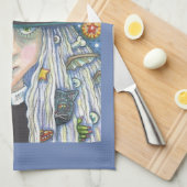 CREEPY WITCH EVIL EYE HALLOWEEN GOTHIC KITCHEN TOW THEEDOEK (Quarter Fold)