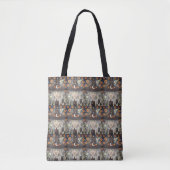 CREEPY WITCH, EVIL EYE, SKULL, SHOULDER CANVAS TAS (Voorkant)