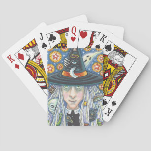 CREEPY WITCH, EVIL EYE, SKULL, SNAKE DECK CARDS POKERKAARTEN