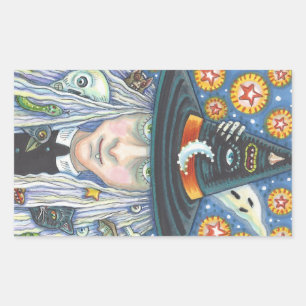 CREEPY WITCH, EVIL EYE, SKULL, VAMPIRE STICKERS