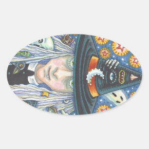 CREEPY WITCH, EVIL EYE, SKULL, VAMPIRE STICKERS