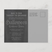 Creepy Witch Eye Halloween Uitnodiging Briefkaart (Achterkant)