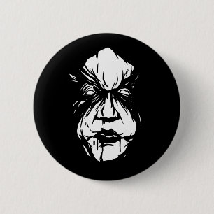 Creepy Witch Face Ronde Button 5,7 Cm