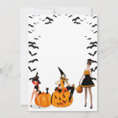 Creepy Witches Spooktacular Halloween Party Tiener Kaart (Achterkant)