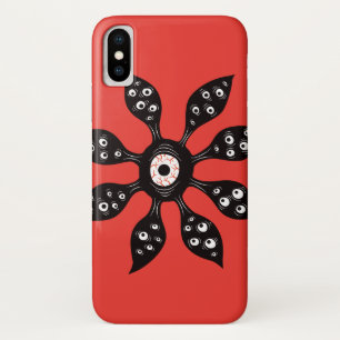 Creepy Witchy Eye Monster op rood Case-Mate iPhone Case