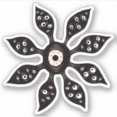 Creepy Witchy Flower Eye Monster Sticker (Voorkant)