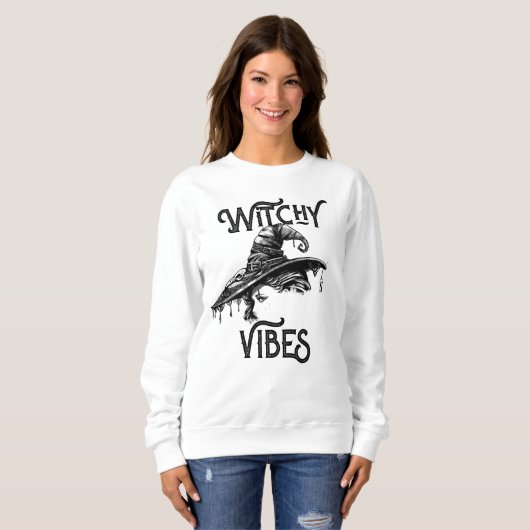 Creepy Witchy Vibes Sweatshirt Hoodie Vrouwen (Voorkant volledig)