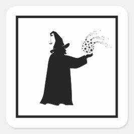 Creepy Wizard Halloween Sticker
