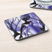 Creepy Woman Monster Macabre Art Bier Onderzetter (Linkerzijde)