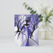 Creepy Woman Monster Macabre Art Briefkaart (Staand voorkant)