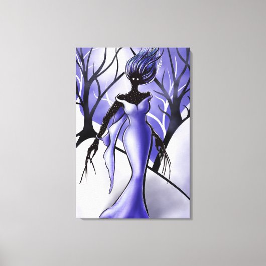 Creepy Woman Monster Macabre Art Canvas Afdruk (Voorkant)