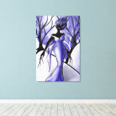 Creepy Woman Monster Macabre Art Canvas Afdruk (Insitu (Houten vloer))