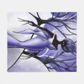 Creepy Woman Monster Macabre Art Fleece Deken (Voorkant (Horizontaal))