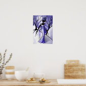 Creepy Woman Monster Macabre Art Poster (Keuken)