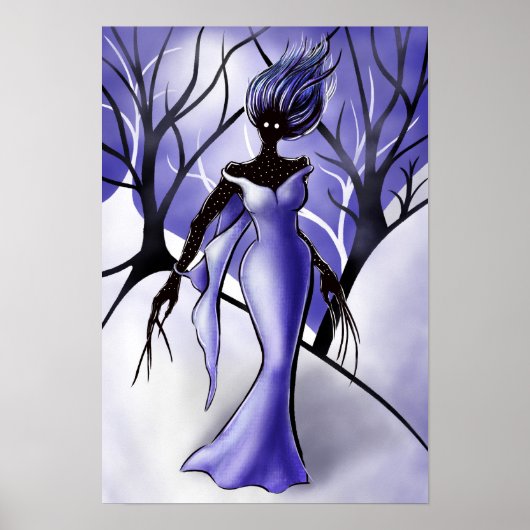 Creepy Woman Monster Macabre Art Poster (Voorkant)