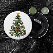 Creepy XMAS | Een zeer gotische kerstboom grunge Button Flesopener
