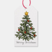 Creepy XMAS | Een zeer gotische kerstboom grunge Cadeaulabel (Achterkant)