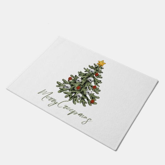 Creepy XMAS | Een zeer gotische kerstboom grunge Deurmat (Schuin)