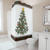 Creepy XMAS | Een zeer gotische kerstboom grunge Douchegordijn (In situ)