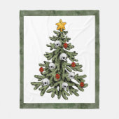 Creepy XMAS | Een zeer gotische kerstboom grunge Fleece Deken (Voorkant)