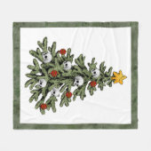 Creepy XMAS | Een zeer gotische kerstboom grunge Fleece Deken (Voorkant (Horizontaal))