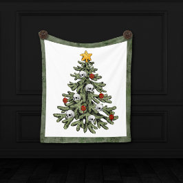 Creepy XMAS | Een zeer gotische kerstboom grunge Fleece Deken