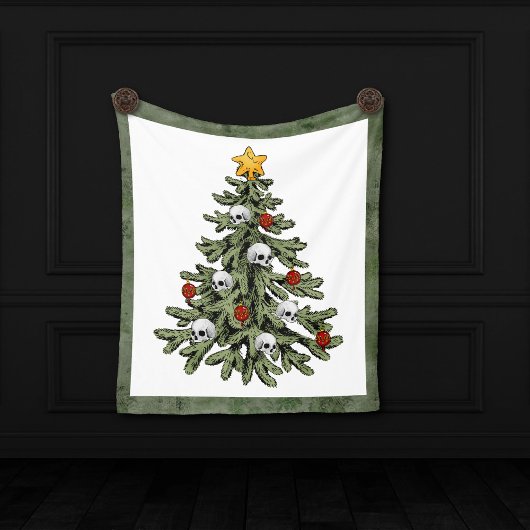 Creepy XMAS | Een zeer gotische kerstboom grunge Fleece Deken