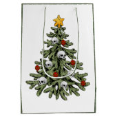 Creepy XMAS | Een zeer gotische kerstboom grunge Medium Cadeauzakje (Achterkant)