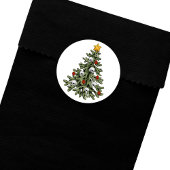 Creepy XMAS | Een zeer gotische kerstboom grunge Ronde Sticker