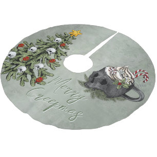 Creepy XMAS   Een zeer gotische Mok met schedel en Kerstboom Rok