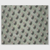 Creepy XMAS | Een zeer gotische schedel Mok grunge Cadeaupapier (Vlak)