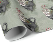 Creepy XMAS | Een zeer gotische schedel Mok grunge Cadeaupapier (Rol Hoek)