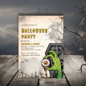 Creepy Zombie Adult Halloween Party Uitnodiging