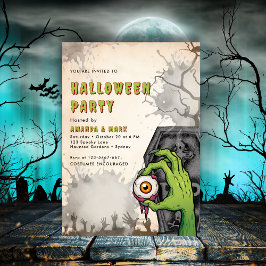 Creepy Zombie Adult Halloween Party Uitnodiging
