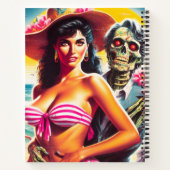 Creepy Zombie Beach Pin-up Notitieboek (Achterkant)
