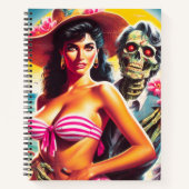 Creepy Zombie Beach Pin-up Notitieboek (Voorkant)