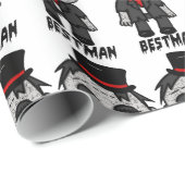 Creepy Zombie Beste Man op Wedding Gift Wrap Cadeaupapier (Rol Hoek)