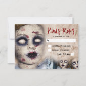 Creepy Zombie Doll Halloween RSVP (Voorkant)