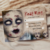  Creepy Zombie Doll Halloween RSVP Kaartje