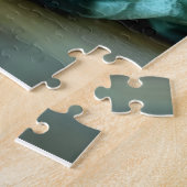 Creepy Zombie geniet van een warme drink met kerst Legpuzzel (Zijkant)